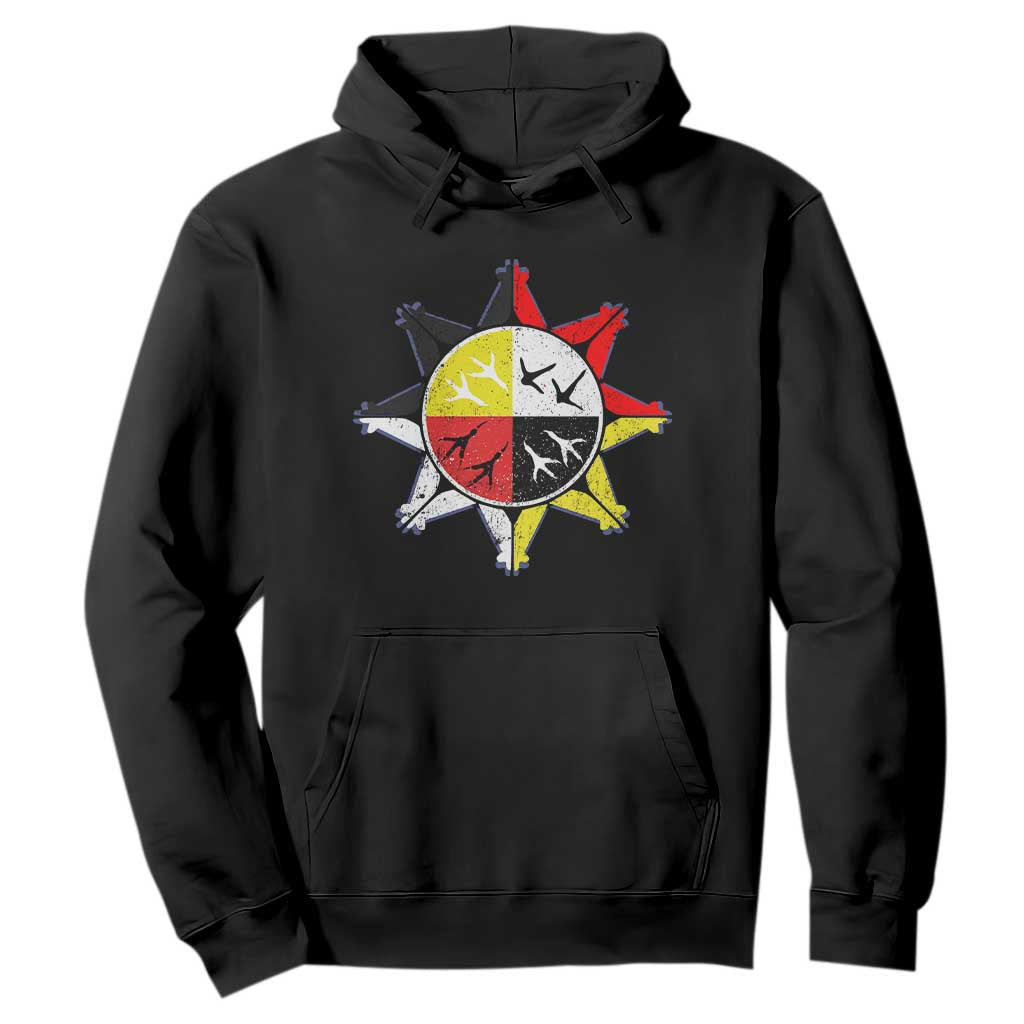 Oglala Lakota Nation Medicine Wheel Native American Hoodie TS11 Black Print Your Wear