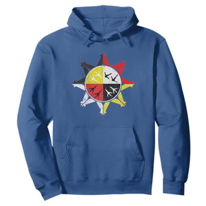 Oglala Lakota Nation Medicine Wheel Native American Hoodie TS11 Royal Blue Print Your Wear