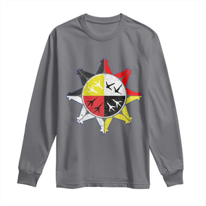 Oglala Lakota Nation Medicine Wheel Native American Long Sleeve Shirt TS11 Charcoal Print Your Wear