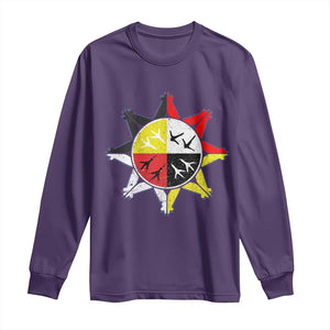 Oglala Lakota Nation Medicine Wheel Native American Long Sleeve Shirt TS11 Purple Print Your Wear