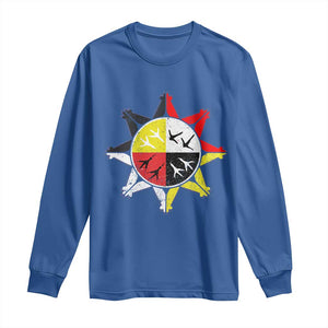 Oglala Lakota Nation Medicine Wheel Native American Long Sleeve Shirt TS11 Royal Blue Print Your Wear