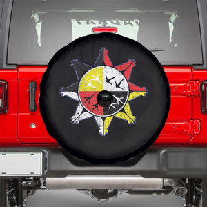 Oglala Lakota Nation Medicine Wheel Native American Spare Tire Cover TS11 Black Print Your Wear