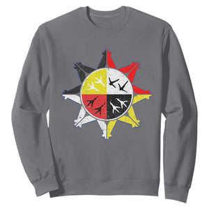 Oglala Lakota Nation Medicine Wheel Native American Sweatshirt TS11 Charcoal Print Your Wear