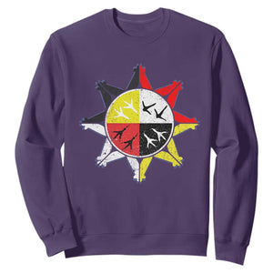 Oglala Lakota Nation Medicine Wheel Native American Sweatshirt TS11 Purple Print Your Wear