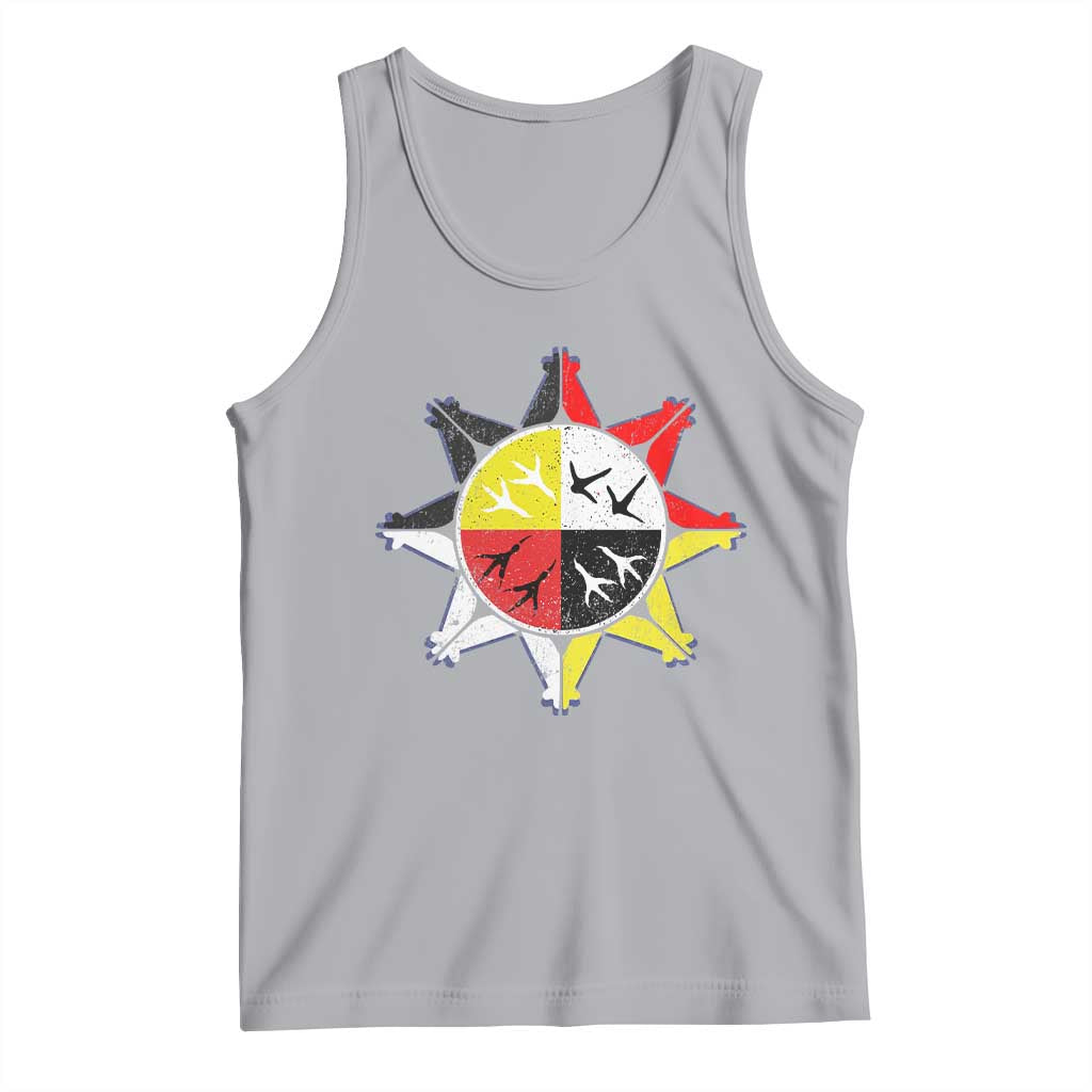 Oglala Lakota Nation Medicine Wheel Native American Tank Top TS11 Athletic Heather Print Your Wear