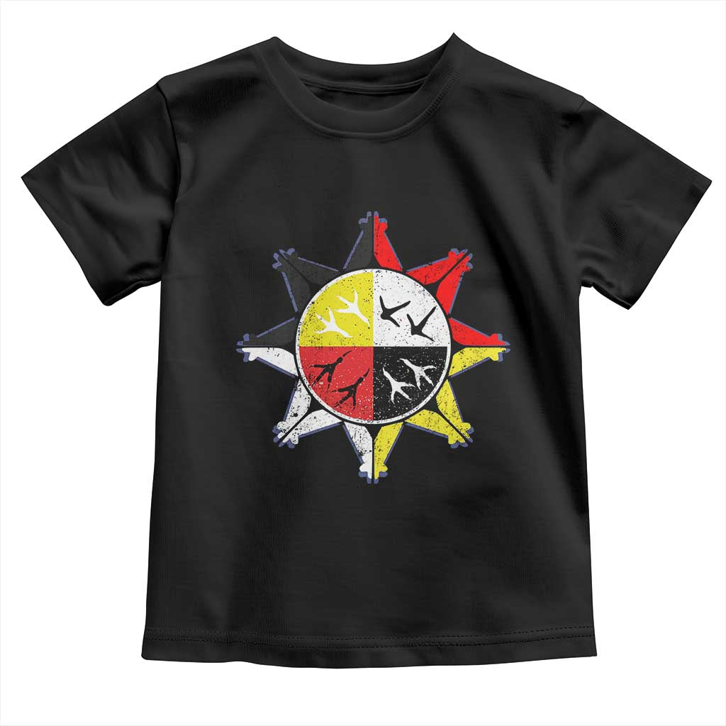 Oglala Lakota Nation Medicine Wheel Native American Toddler T Shirt TS11 Black Print Your Wear