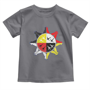 Oglala Lakota Nation Medicine Wheel Native American Toddler T Shirt TS11 Charcoal Print Your Wear