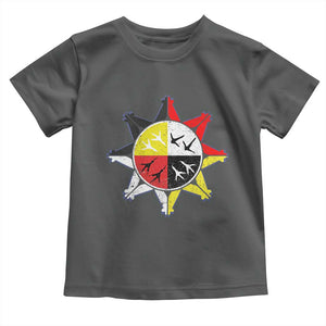 Oglala Lakota Nation Medicine Wheel Native American Toddler T Shirt TS11 Dark Heather Print Your Wear