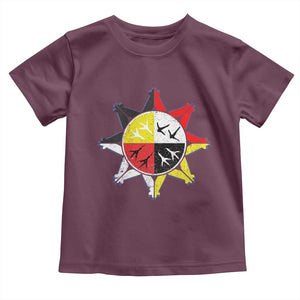 Oglala Lakota Nation Medicine Wheel Native American Toddler T Shirt TS11 Maroon Print Your Wear