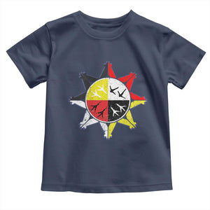 Oglala Lakota Nation Medicine Wheel Native American Toddler T Shirt TS11 Navy Print Your Wear