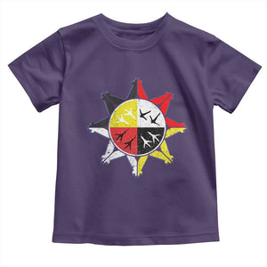 Oglala Lakota Nation Medicine Wheel Native American Toddler T Shirt TS11 Purple Print Your Wear
