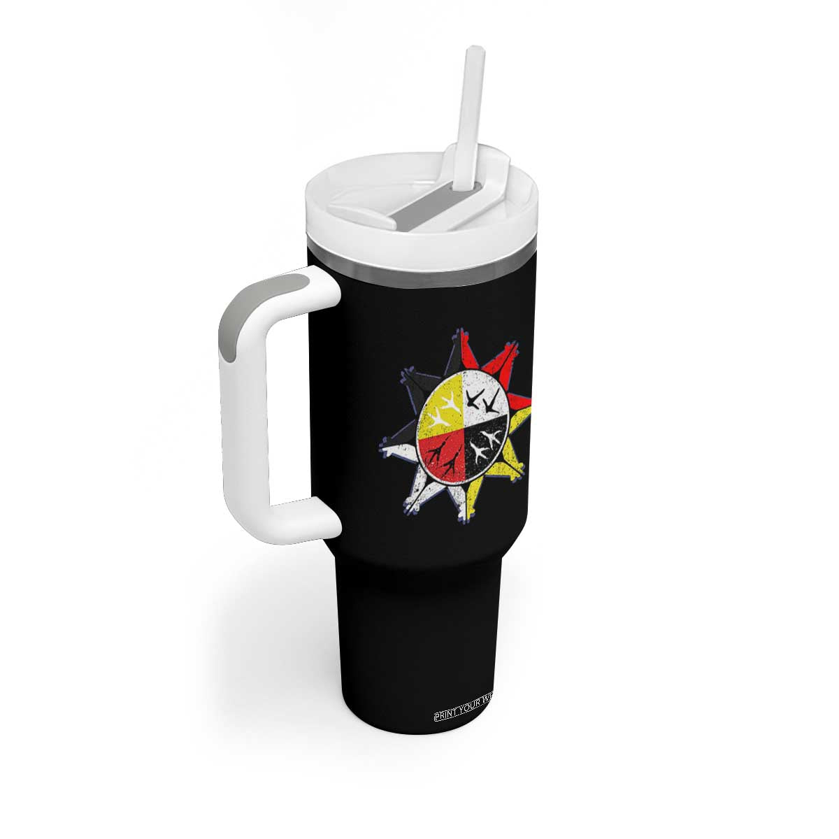 Oglala Lakota Nation Medicine Wheel Native American Tumbler With Handle TS11 Print Your Wear