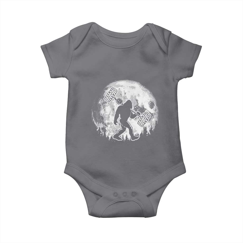 Funny Bigfoot Offroad Car Night Stroll Adventure Baby Onesie TS11 Charcoal Print Your Wear