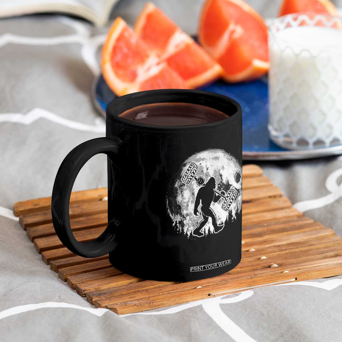 Funny Bigfoot Offroad Car Night Stroll Adventure Coffee Mug TS11 Print Your Wear