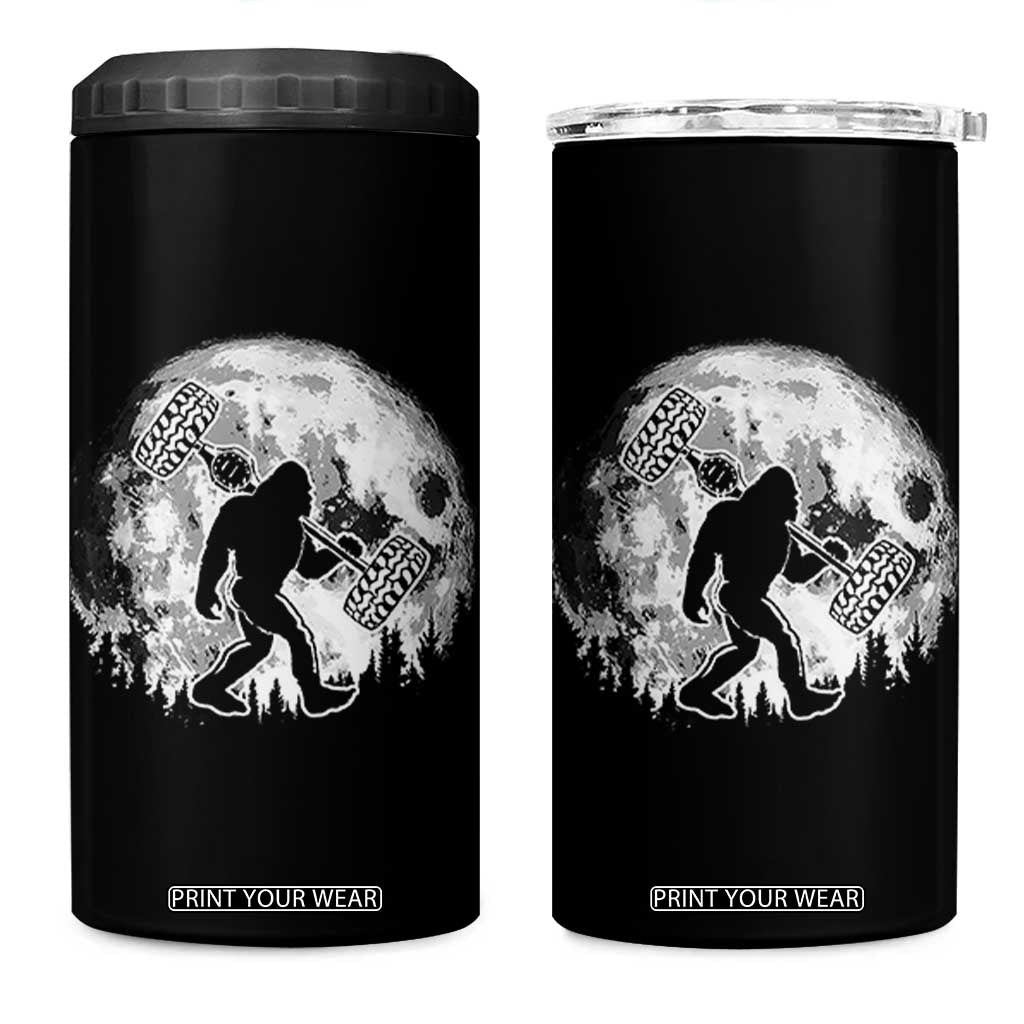 Funny Bigfoot Offroad Car Night Stroll Adventure 4 in 1 Can Cooler Tumbler TS11 One Size: 16 oz Black Print Your Wear