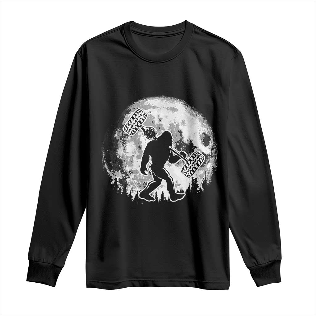 Funny Bigfoot Offroad Car Night Stroll Adventure Long Sleeve Shirt TS11 Black Print Your Wear