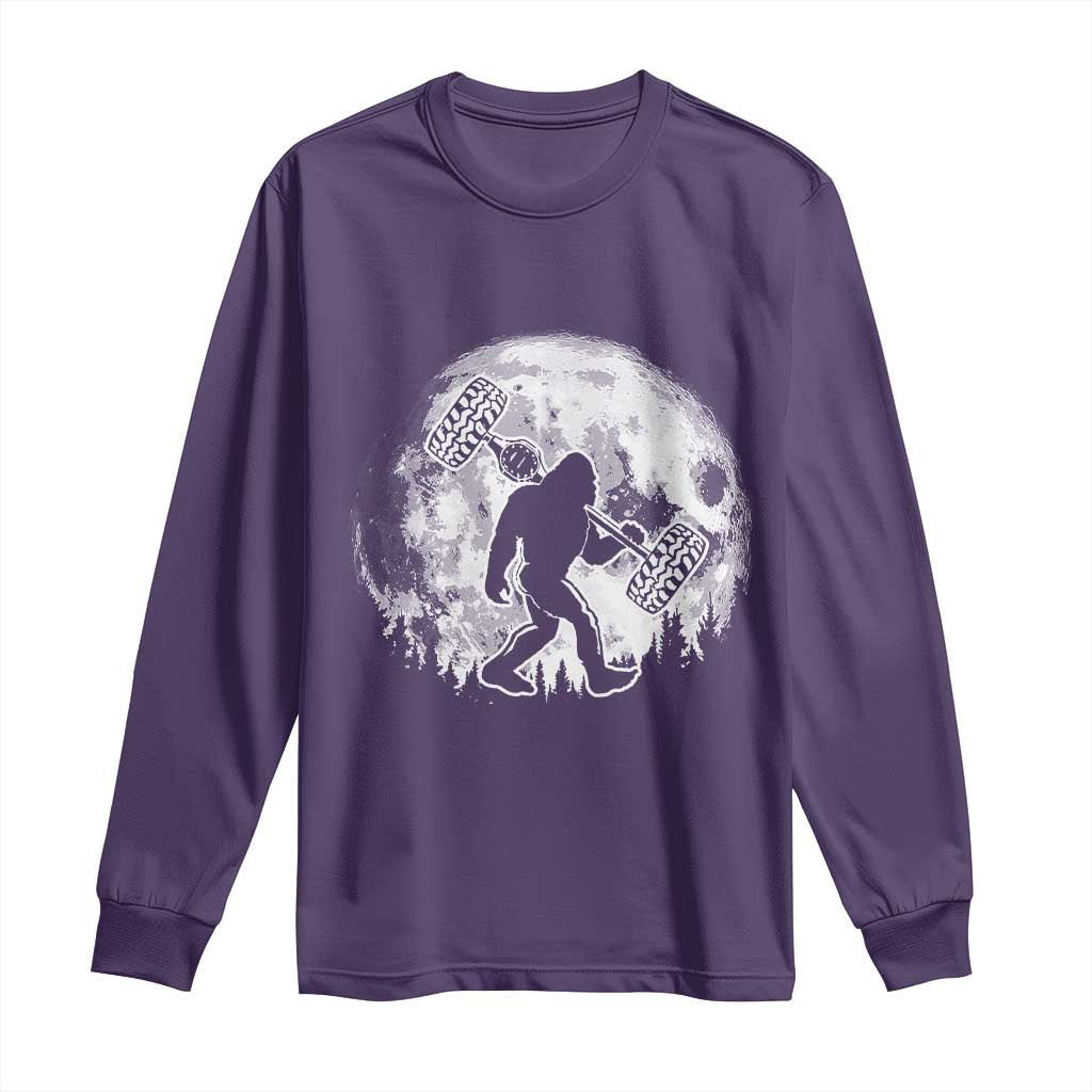 Funny Bigfoot Offroad Car Night Stroll Adventure Long Sleeve Shirt TS11 Purple Print Your Wear