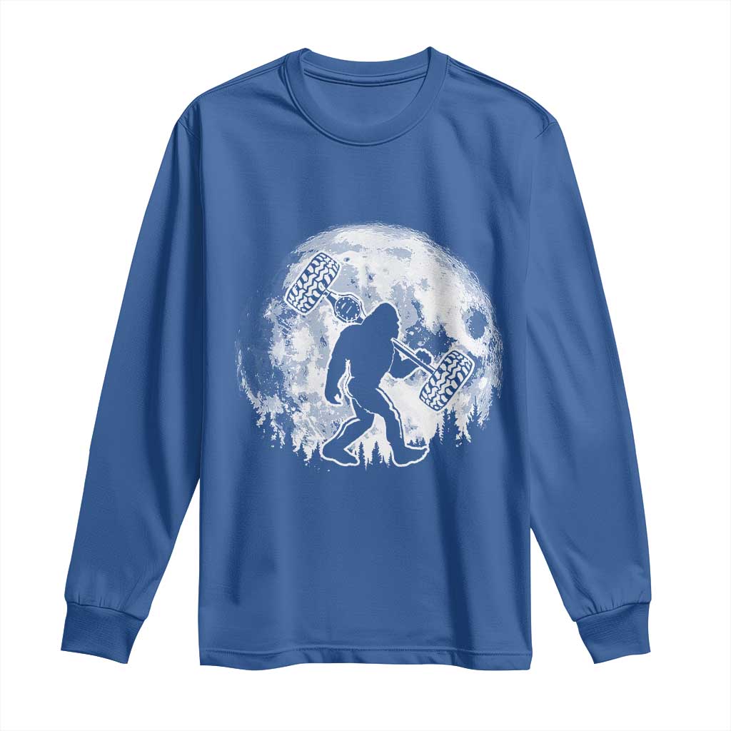 Funny Bigfoot Offroad Car Night Stroll Adventure Long Sleeve Shirt TS11 Royal Blue Print Your Wear