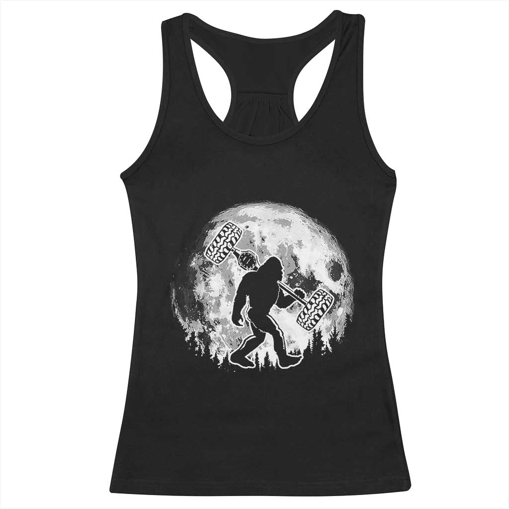 Funny Bigfoot Offroad Car Night Stroll Adventure Racerback Tank Top TS11 Black Print Your Wear
