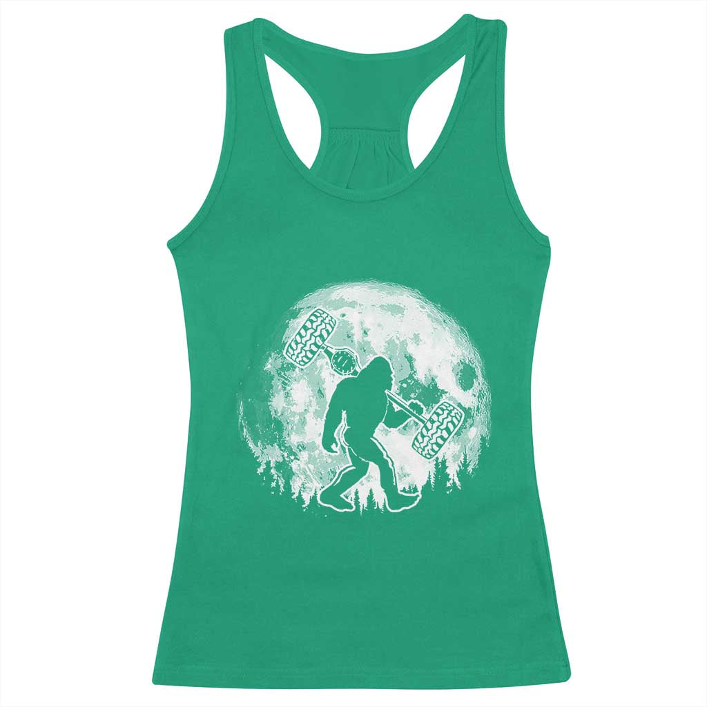 Funny Bigfoot Offroad Car Night Stroll Adventure Racerback Tank Top TS11 Irish Green Print Your Wear