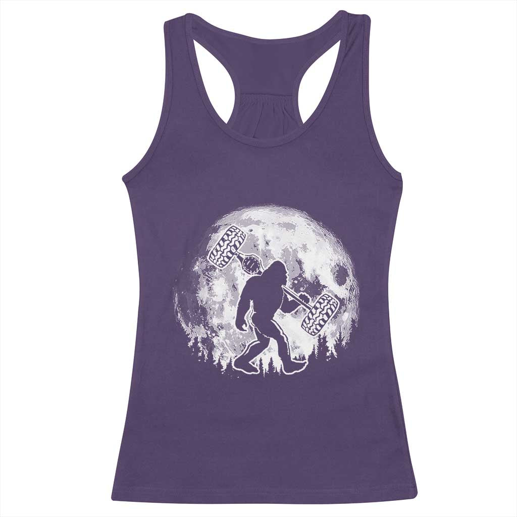 Funny Bigfoot Offroad Car Night Stroll Adventure Racerback Tank Top TS11 Purple Print Your Wear