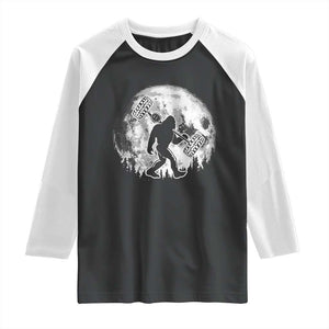 Funny Bigfoot Offroad Car Night Stroll Adventure Raglan Shirt TS11 Black White Print Your Wear