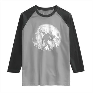 Funny Bigfoot Offroad Car Night Stroll Adventure Raglan Shirt TS11 Sport Gray Black Print Your Wear