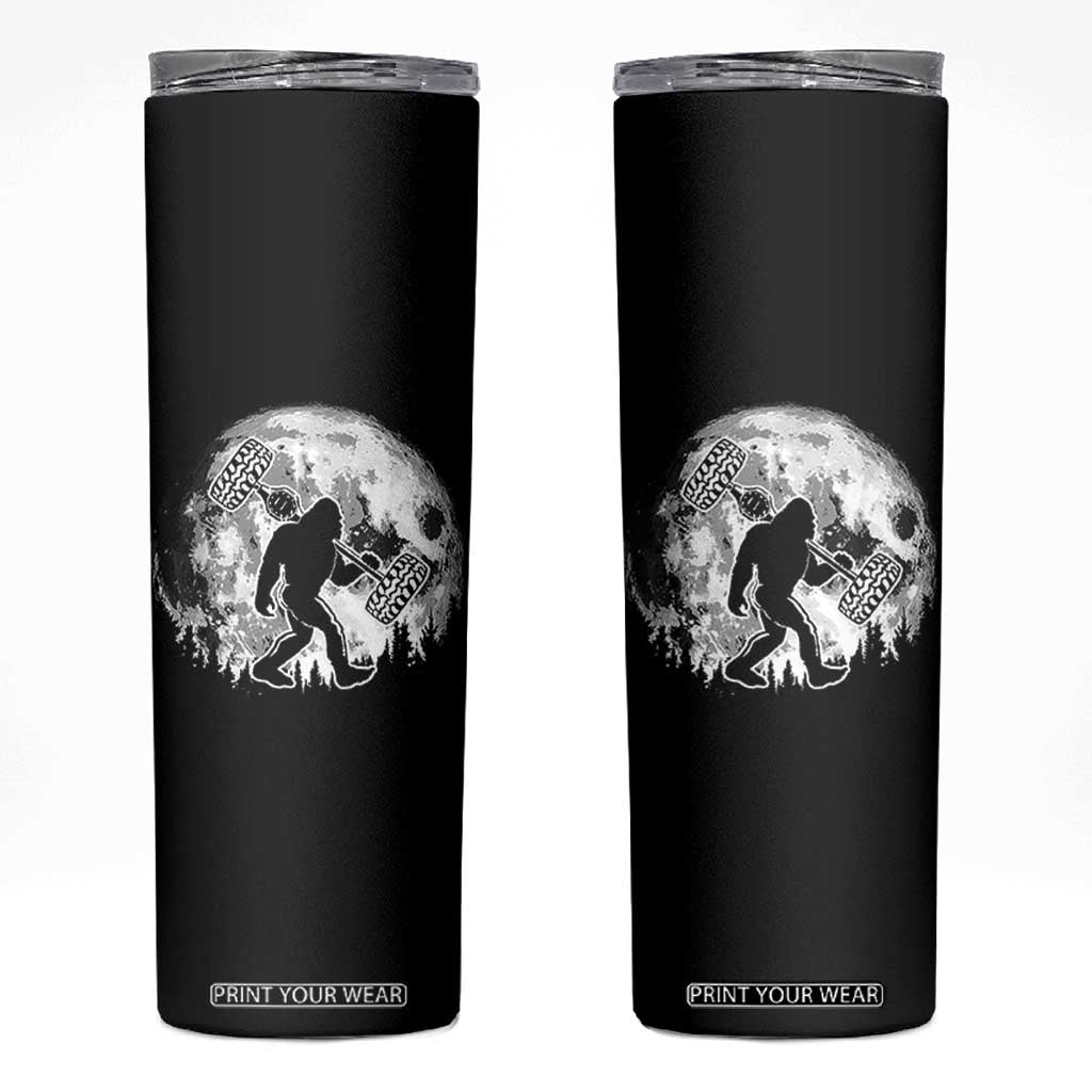 Funny Bigfoot Offroad Car Night Stroll Adventure Skinny Tumbler TS11 Black Print Your Wear