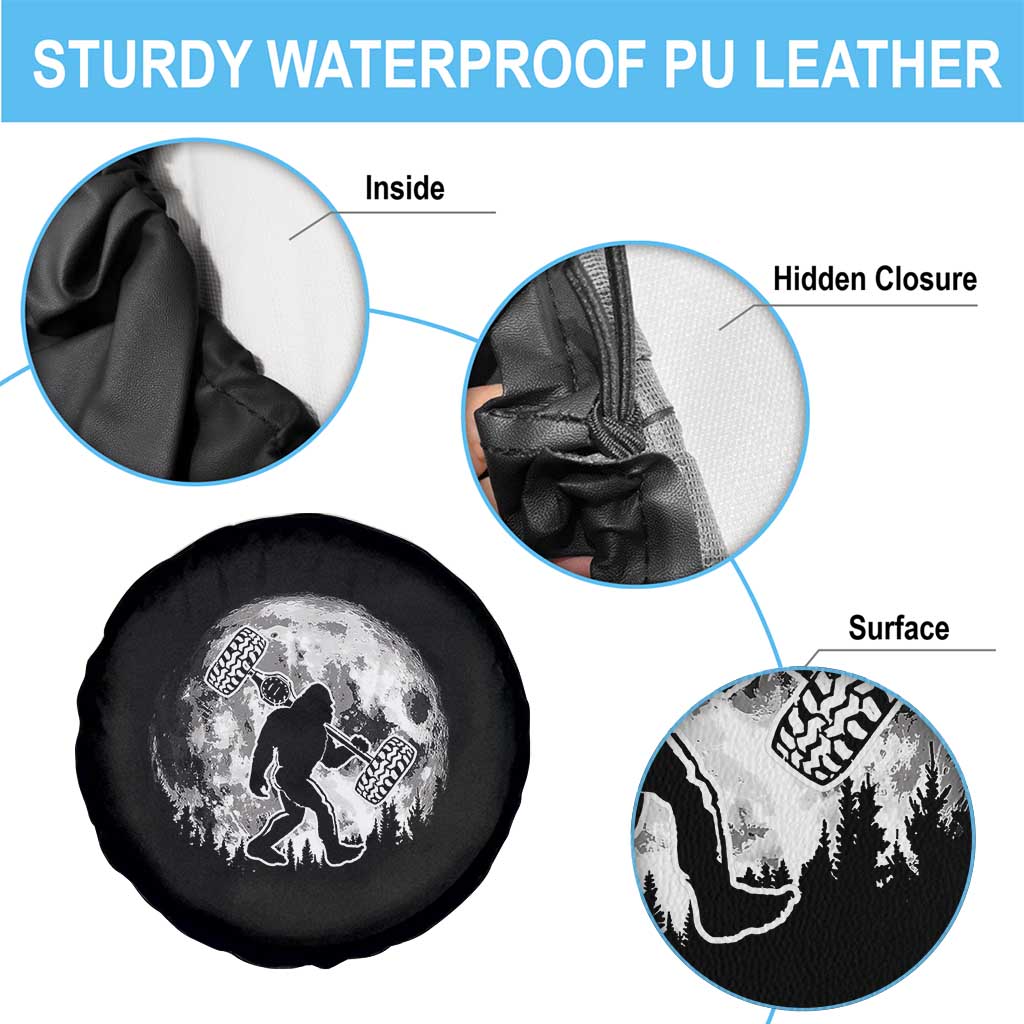 Funny Bigfoot Offroad Car Night Stroll Adventure Spare Tire Cover TS11 Print Your Wear