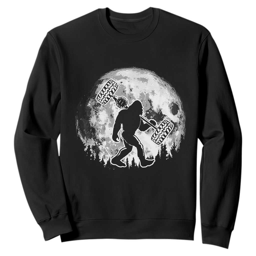 Funny Bigfoot Offroad Car Night Stroll Adventure Sweatshirt TS11 Black Print Your Wear