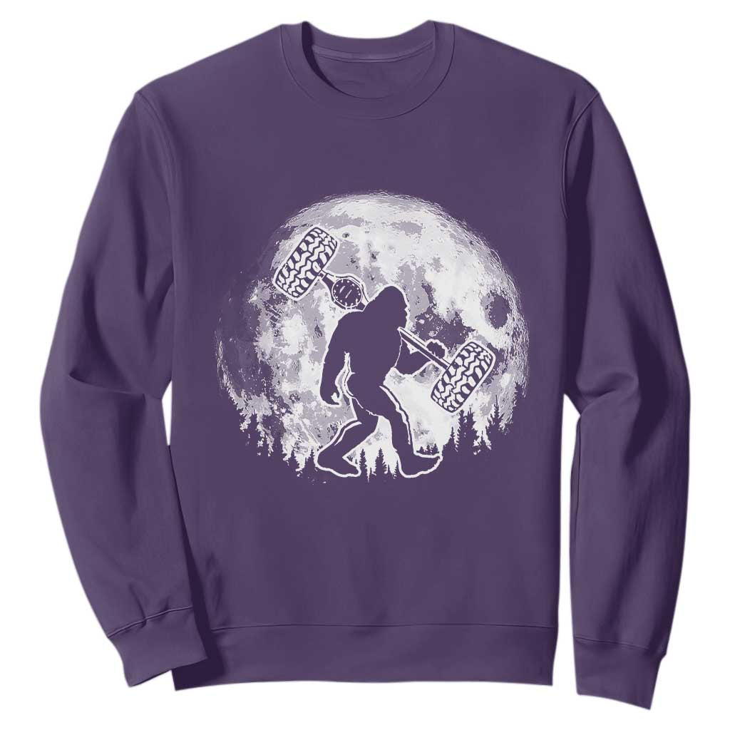Funny Bigfoot Offroad Car Night Stroll Adventure Sweatshirt TS11 Purple Print Your Wear