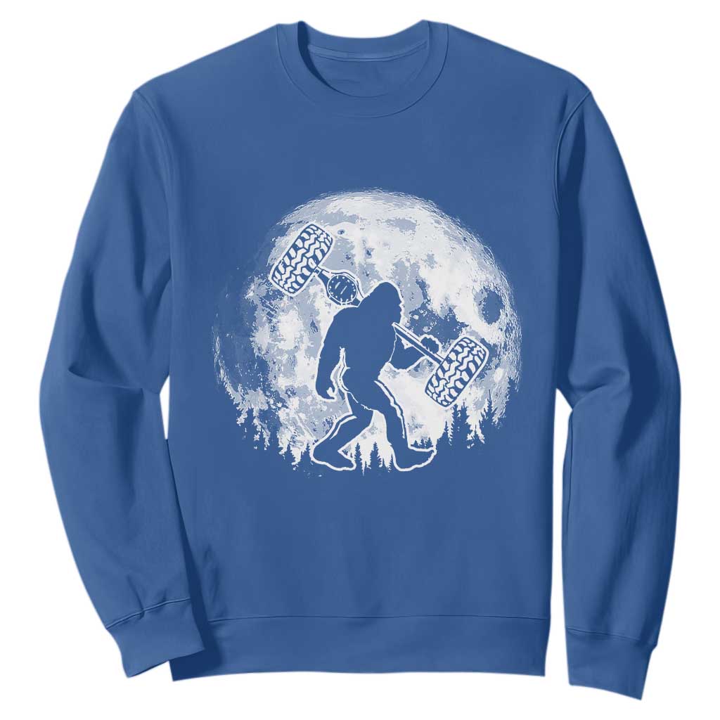 Funny Bigfoot Offroad Car Night Stroll Adventure Sweatshirt TS11 Royal Blue Print Your Wear