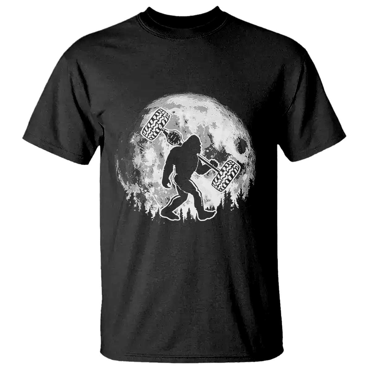 Funny Bigfoot Offroad Car Night Stroll Adventure T Shirt TS11 Black Print Your Wear