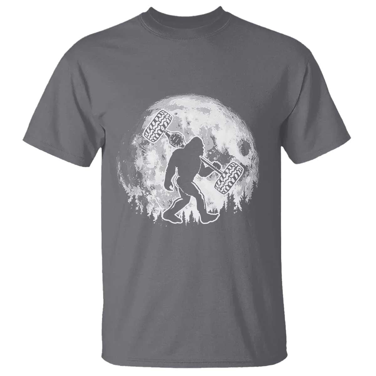 Funny Bigfoot Offroad Car Night Stroll Adventure T Shirt TS11 Charcoal Print Your Wear