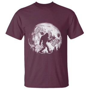 Funny Bigfoot Offroad Car Night Stroll Adventure T Shirt TS11 Maroon Print Your Wear
