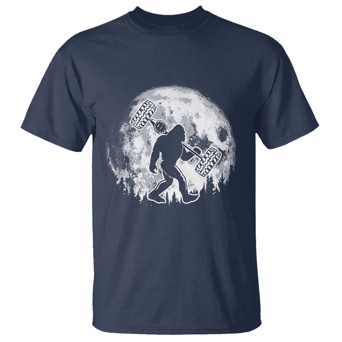 Funny Bigfoot Offroad Car Night Stroll Adventure T Shirt TS11 Navy Print Your Wear