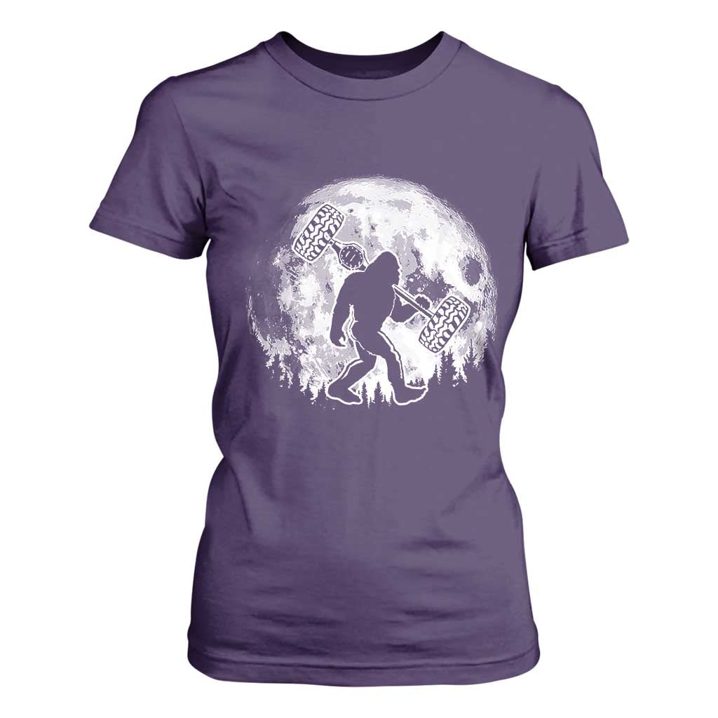 Funny Bigfoot Offroad Car Night Stroll Adventure T Shirt For Women TS11 Purple Print Your Wear