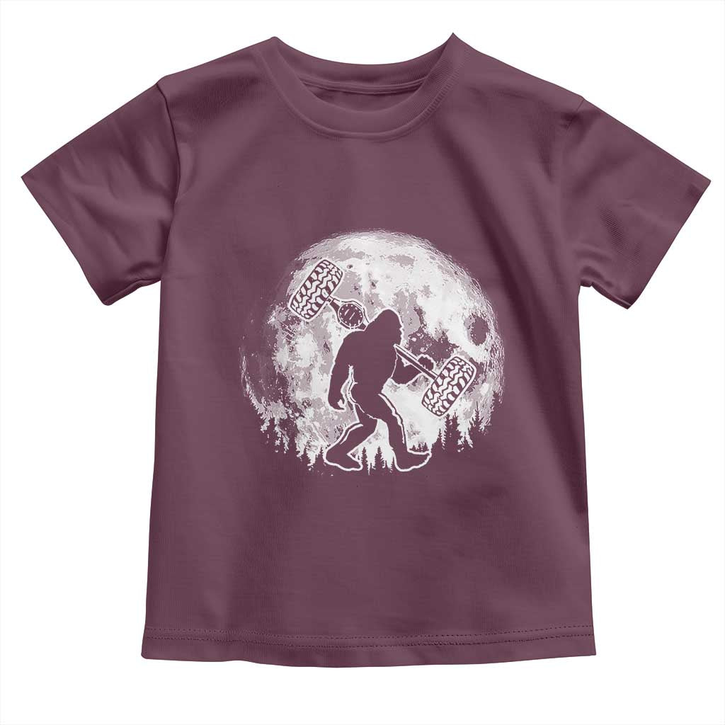 Funny Bigfoot Offroad Car Night Stroll Adventure Toddler T Shirt TS11 Maroon Print Your Wear