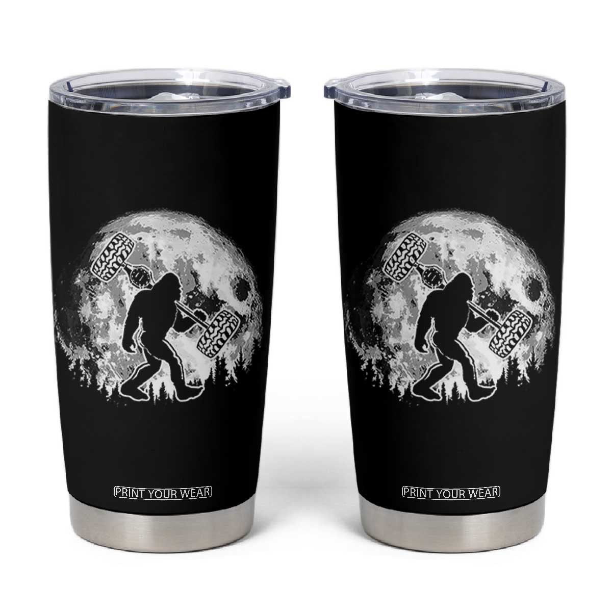 Funny Bigfoot Offroad Car Night Stroll Adventure Tumbler Cup TS11 Black Print Your Wear