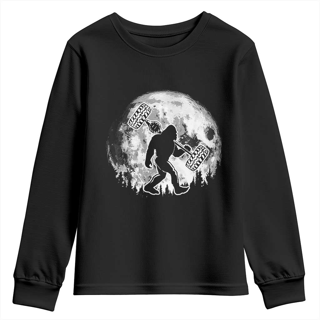 Funny Bigfoot Offroad Car Night Stroll Adventure Youth Sweatshirt TS11 Black Print Your Wear