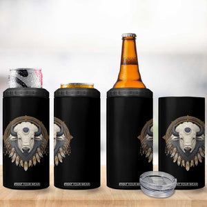 Native American White Buffalo And Eagle Feathers 4 in 1 Can Cooler Tumbler TS11 Print Your Wear