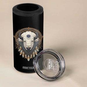 Native American White Buffalo And Eagle Feathers 4 in 1 Can Cooler Tumbler TS11 Print Your Wear