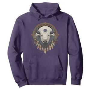 Native American White Buffalo And Eagle Feathers Hoodie TS11 Purple Print Your Wear