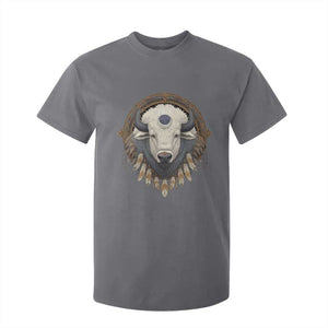 Native American White Buffalo And Eagle Feathers T Shirt For Kid TS11 Charcoal Print Your Wear