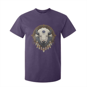 Native American White Buffalo And Eagle Feathers T Shirt For Kid TS11 Purple Print Your Wear