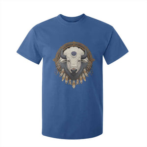 Native American White Buffalo And Eagle Feathers T Shirt For Kid TS11 Royal Blue Print Your Wear