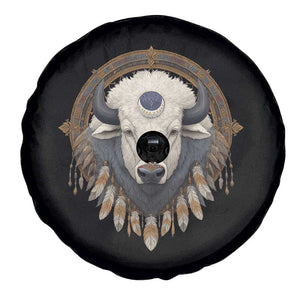 Native American White Buffalo And Eagle Feathers Spare Tire Cover TS11 Print Your Wear