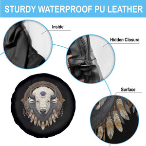 Native American White Buffalo And Eagle Feathers Spare Tire Cover TS11 Print Your Wear