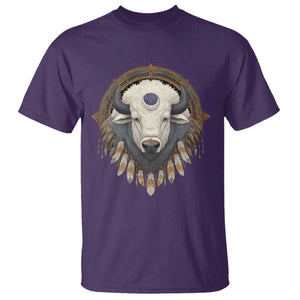 Native American White Buffalo And Eagle Feathers T Shirt TS11 Purple Print Your Wear