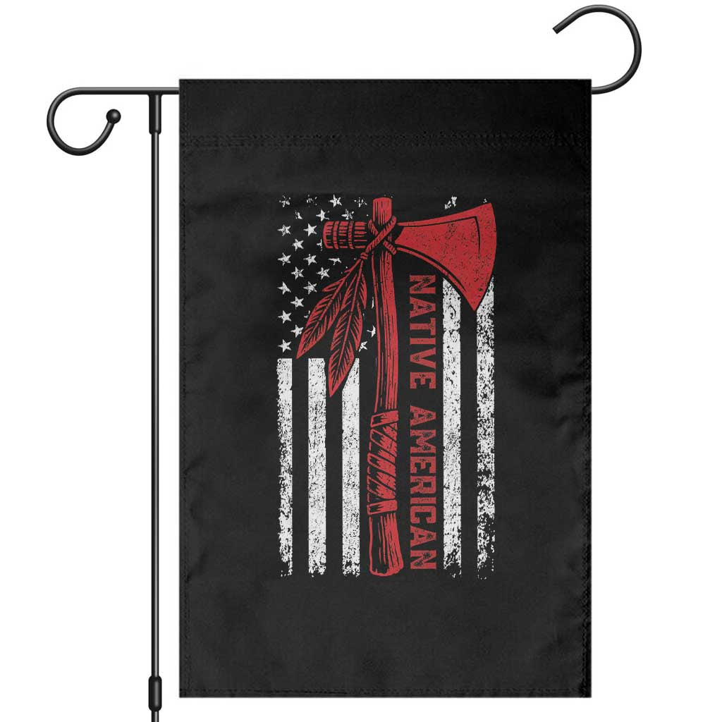Native American Tomahawk Vintage USA Flag Tribal Tradition Garden Flag TS11 Black Print Your Wear